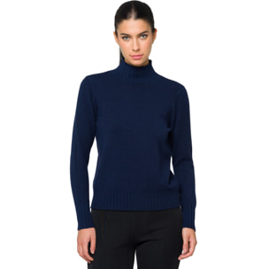 Maglia collo a cratere Hot Buttered Camila blu navy