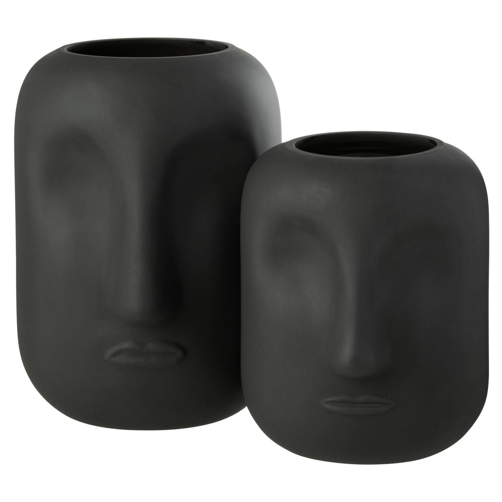 J-Line vase Noe - verre - noir - large - 25 cm de hauteur