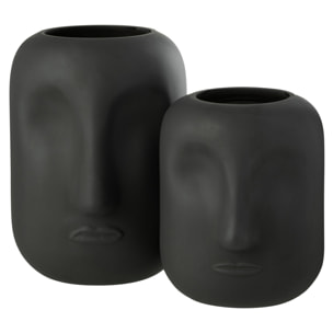 J-Line vase Noe - verre - noir - large - 25 cm de hauteur