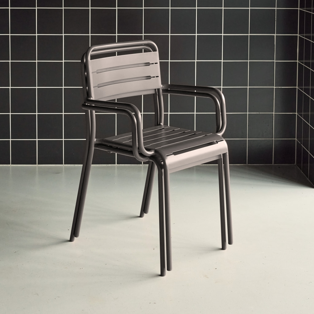 Fauteuil de jardin acier (lot de 2) AMÉLIA