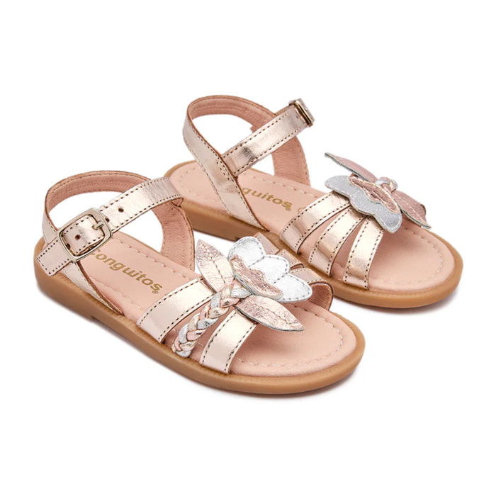 Sandalias Abiertas de Niña Brillantes en Multicolor