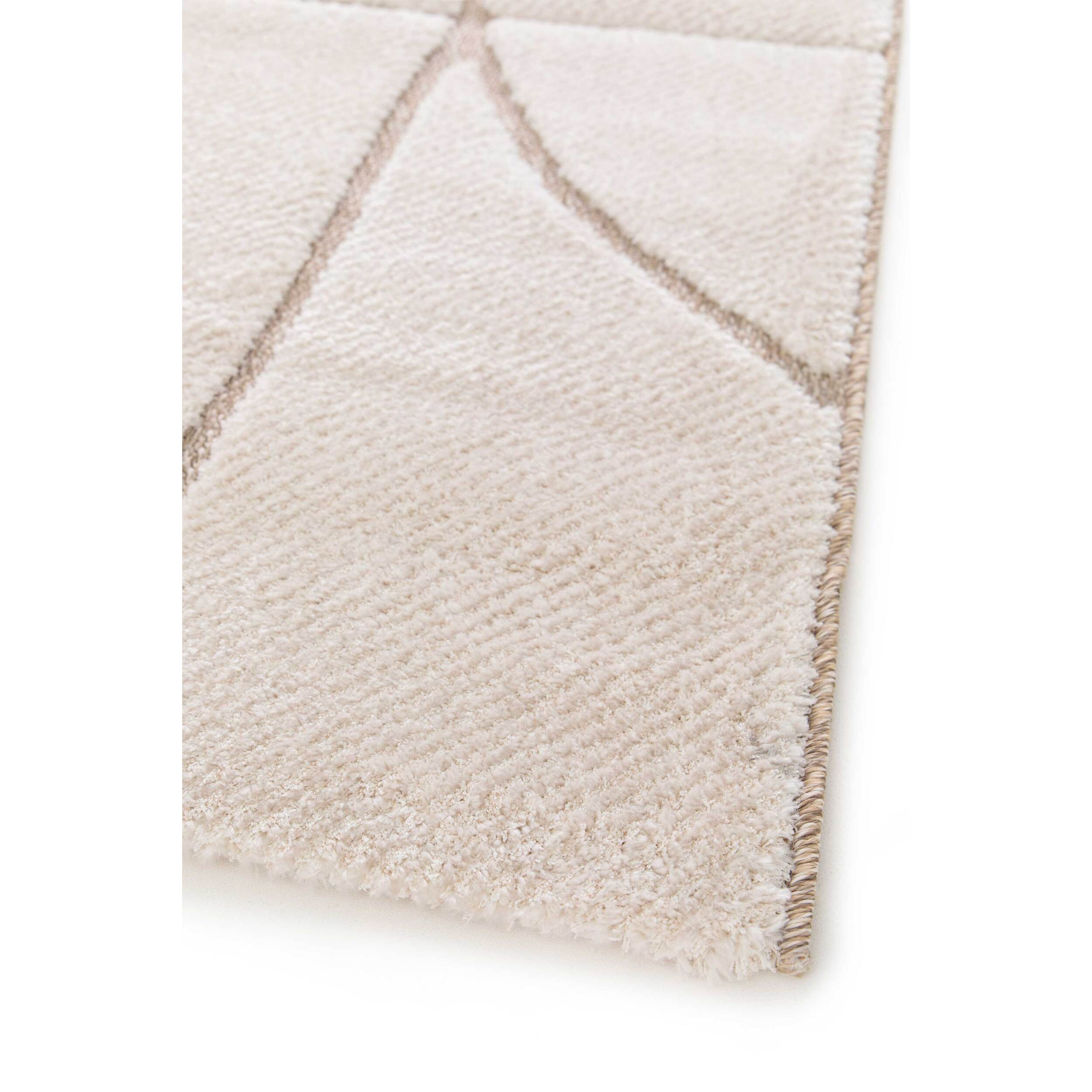 DIENA Alfombra étnica con relieve en color blanco, varias medidas disponibles.