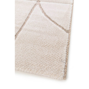 DIENA Alfombra étnica con relieve en color blanco, varias medidas disponibles.