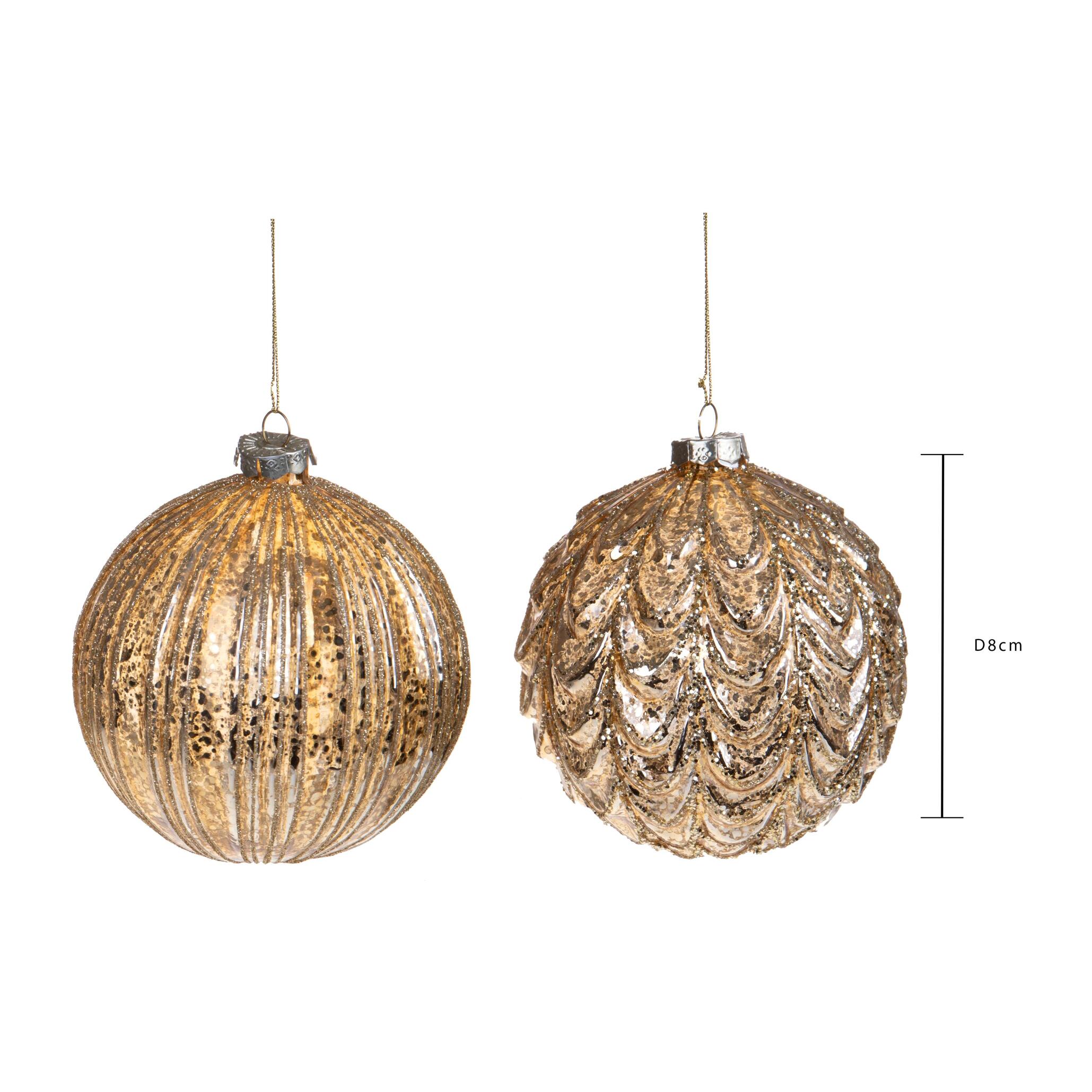 Sfera con decoro riga/onda - Pezzi 18 - ORO - Bianchi Dino SpA