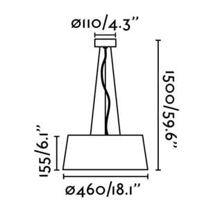 AINA Lampe suspension blanche