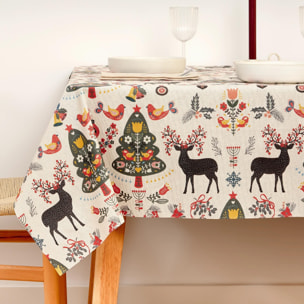 Nappe en résine Anti-tâches Toucher du Tissu Merry Christmas 43 Lurex