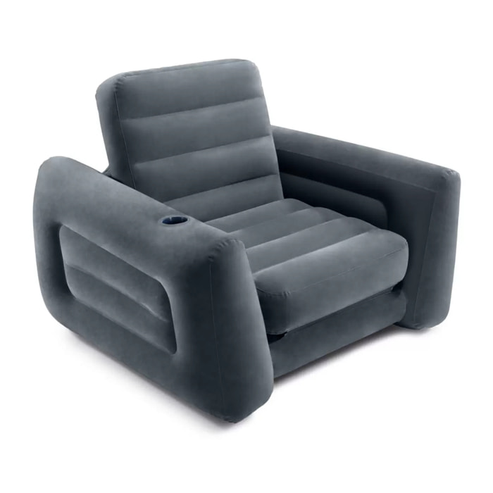 Sillón cama hinchable Intex, 1 plaza, 117x224x66 cm
