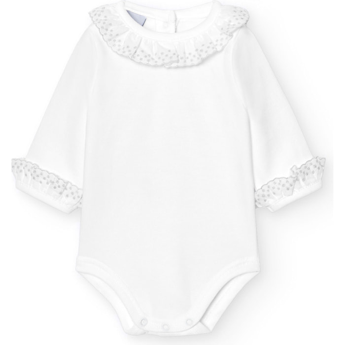 Body bebé manga larga cuello batista