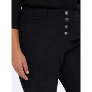 Fiorella Rubino - Pantaloni Barrel in velluto a coste - Nero
