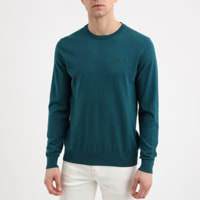Pull Benjamin - logo - bleu pétrole