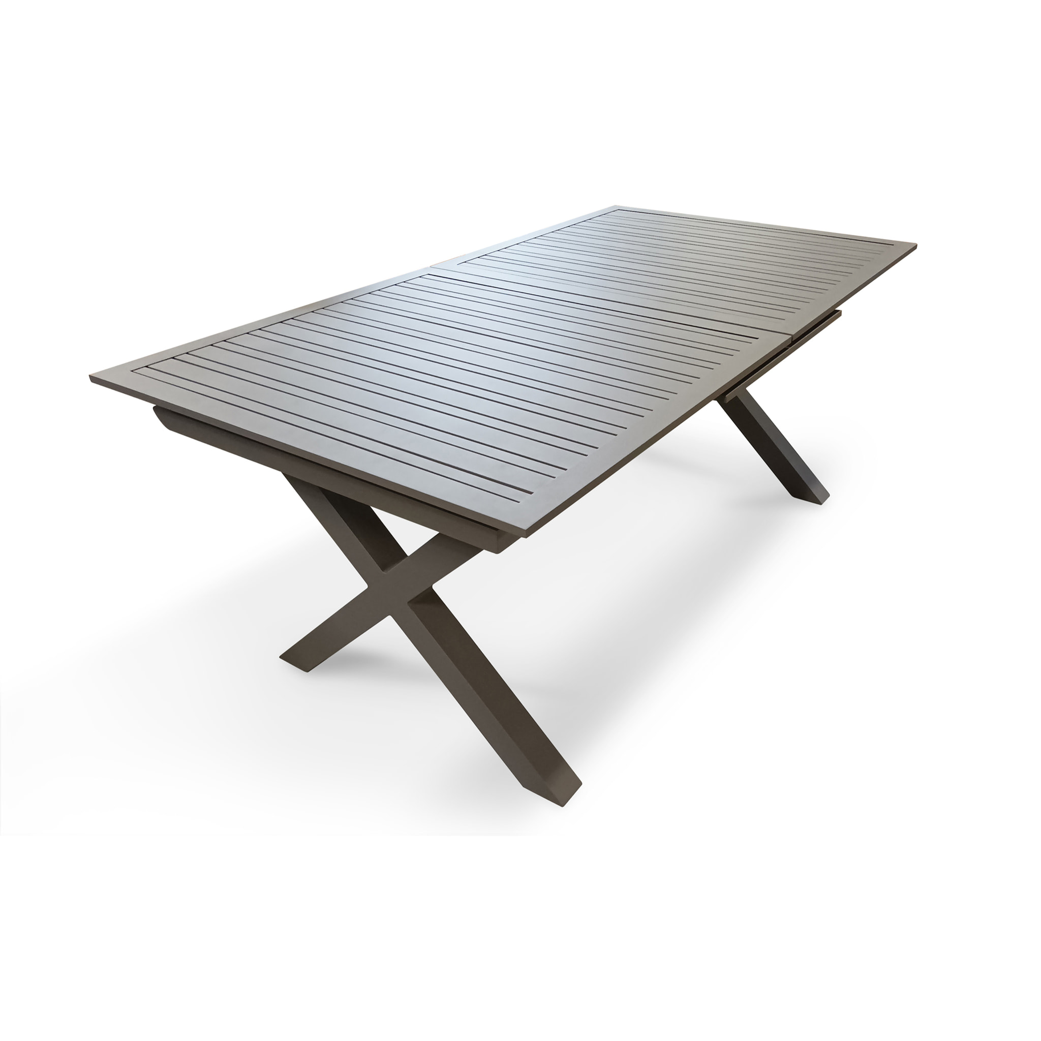 FLORIDE - Table de jardin en aluminium quartz