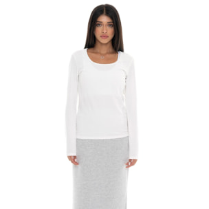 Camiseta de manga larga para mujer con placa Leone 1947 Never Without