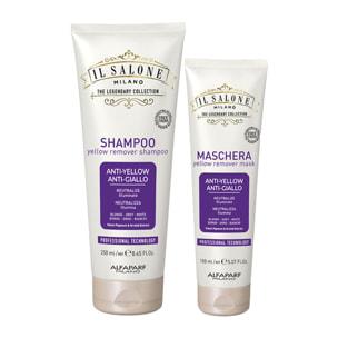 ALFAPARF MILANO Kit Il Salone Anti Yellow Silver Shampoo 250ml + Mask 150ml