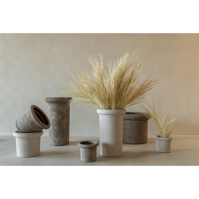 J-Line cache-pot - grès - blanc - small - set de 2