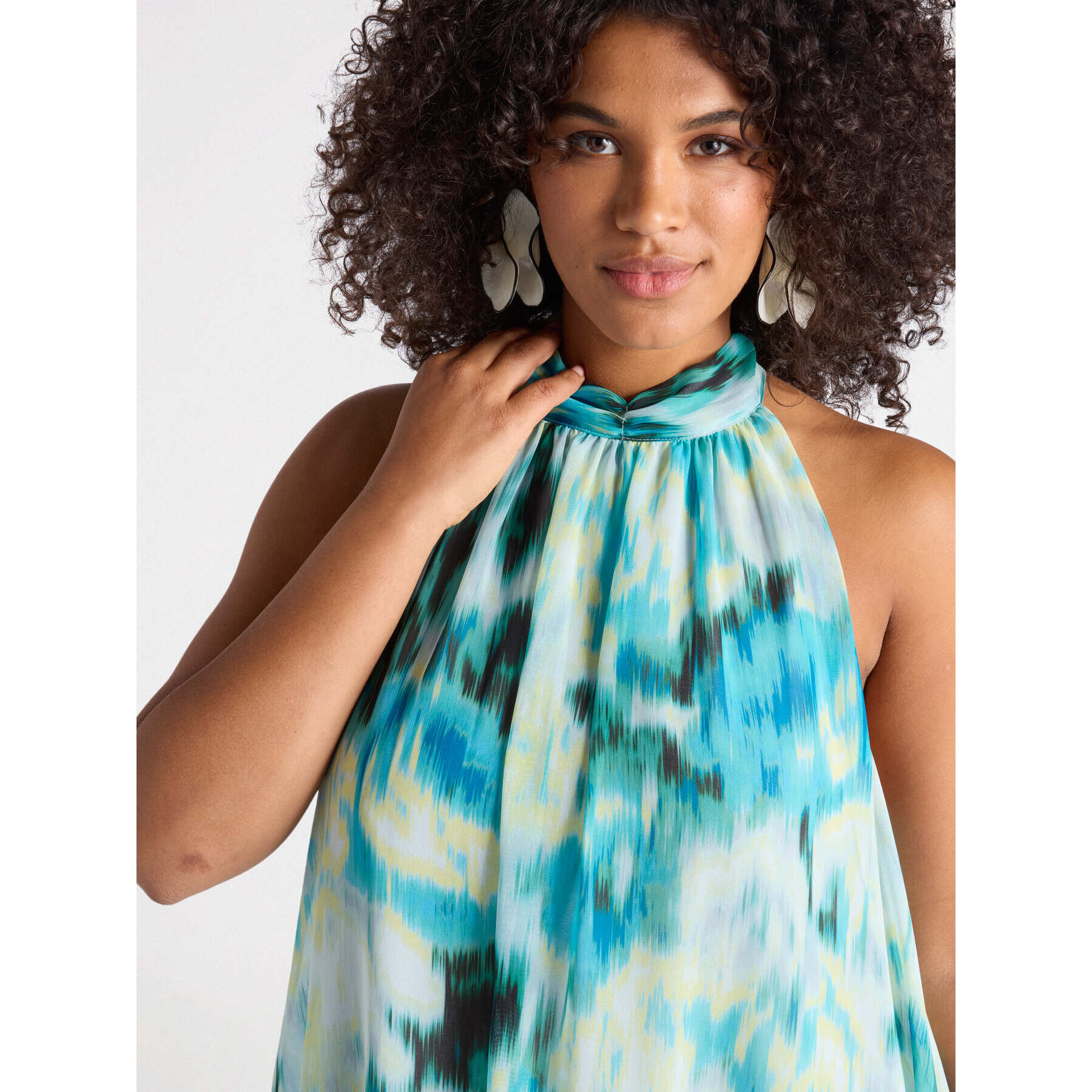 Fiorella Rubino - Vestido largo estampado - Green Water