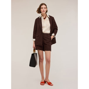 Motivi - Blazer monopetto con martingala - Marrone