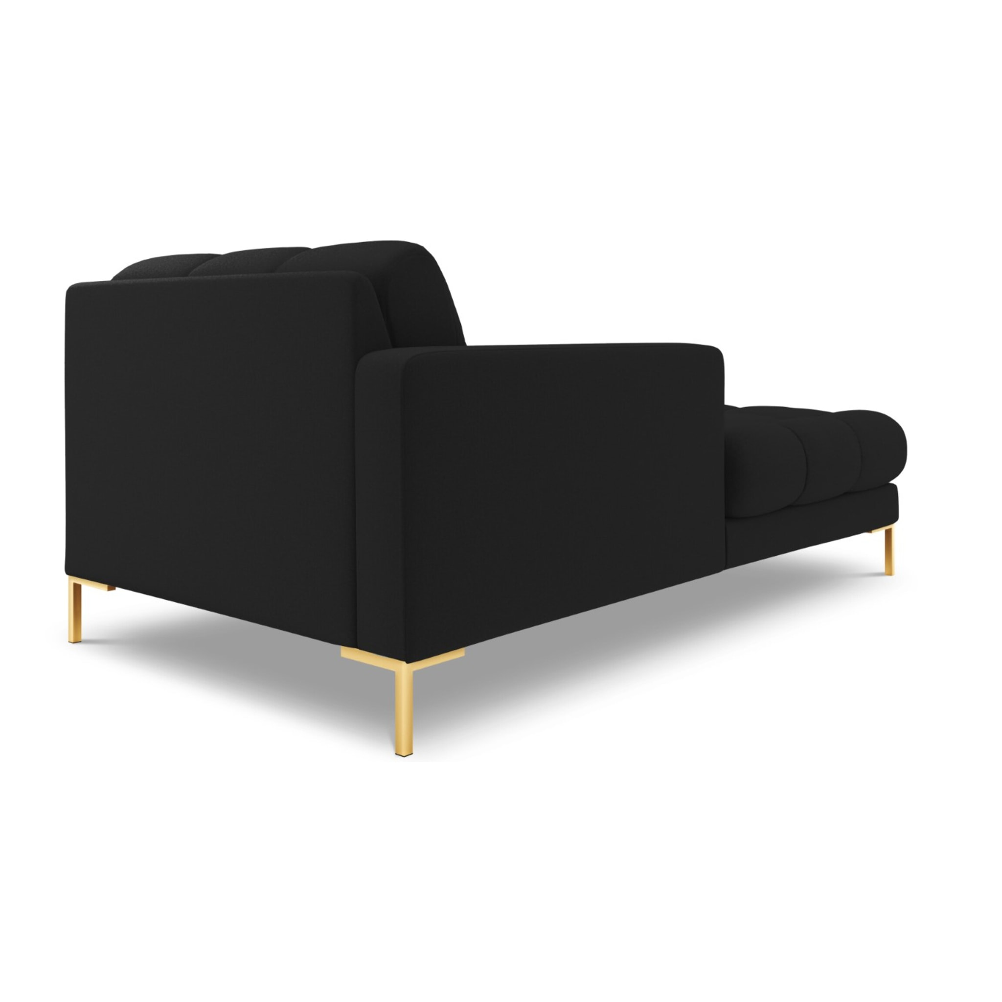 Méridienne gauche "Bali" en tissu structurel noir