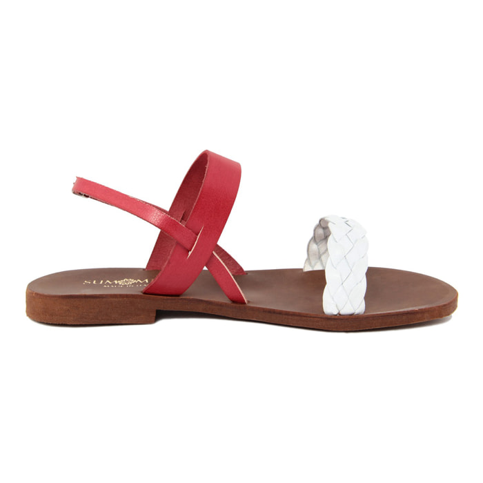 SANDALO FLAT Summery Rosso
