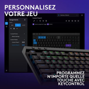 Clavier gamer sans fil LOGITECH G515 Lightspeed TKL tactile Noir