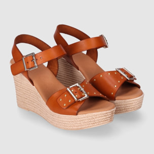 Sandalias de Piel - Cuero - Tacón: 6 cm
