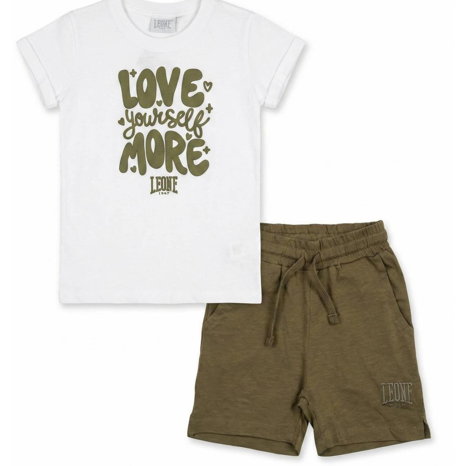 Conjunto de camiseta y pantalón corto Love para niñas