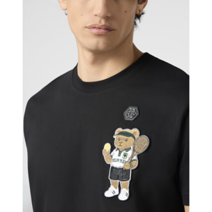 PHILIPP PLEIN Round Neck T-Shirt Teddy Tennis Patch