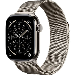 Montre APPLE WATCH 42mm Tit Naturel Milan Serie 11 Cellular