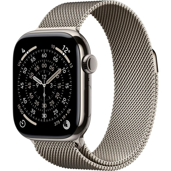Montre APPLE WATCH 42mm Tit Naturel Milan Serie 11 Cellular