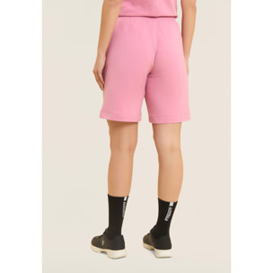 Pantaloni Corti con Spacchi Laterali in Tessuto Fiammato