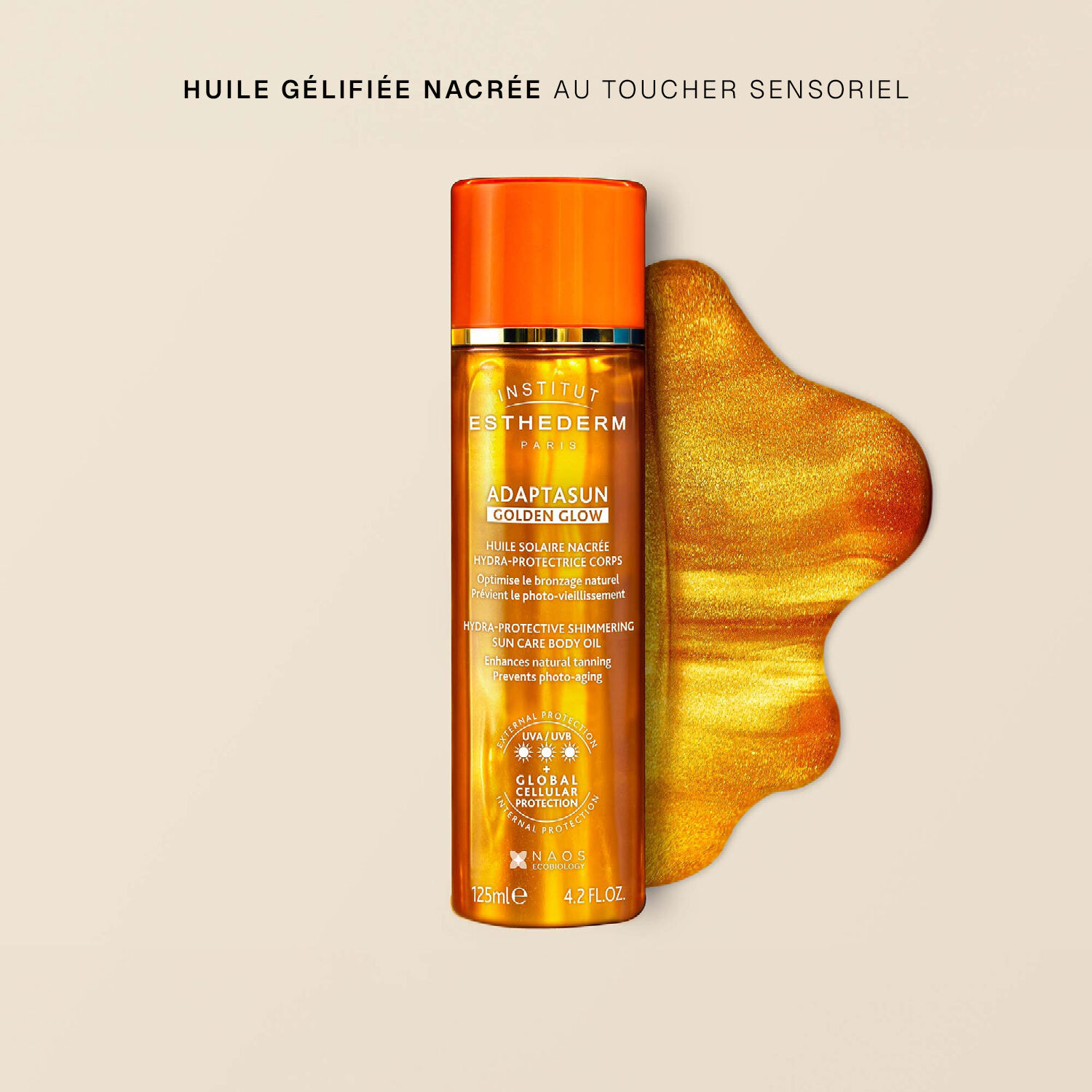 Adaptasun Golden Glow - Huile Solaire Nacree Hydra-Protectrice 125 ml