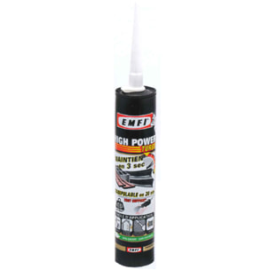 Mastic EMFI Tout support - A prise rapide - High Power Turbo - Cartouche 290 ml - Blanc - 75045BE001