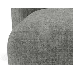 Grace - canapé modulable d'angle réversible 4 places en velours texturé - Gris