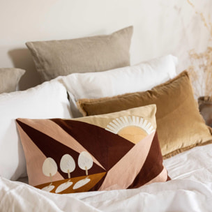 Coussin brodé Eol