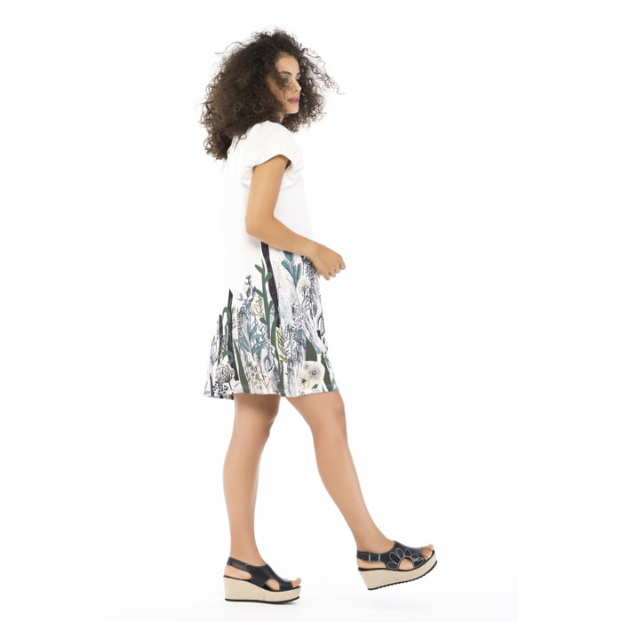 Vestido Santa Rita Vestido Estampado Corto Estampado Casual para mujer