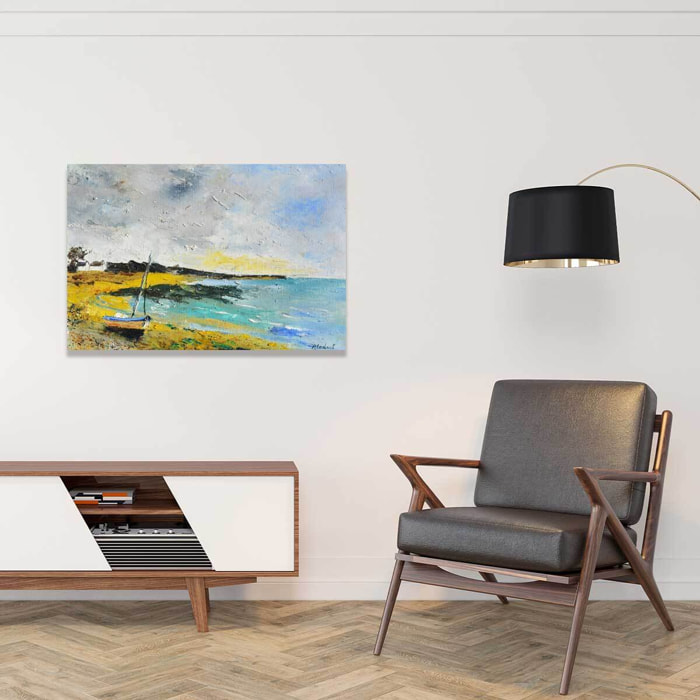 Tableau bateau aquarelle bretonne  Tableau plexiglas