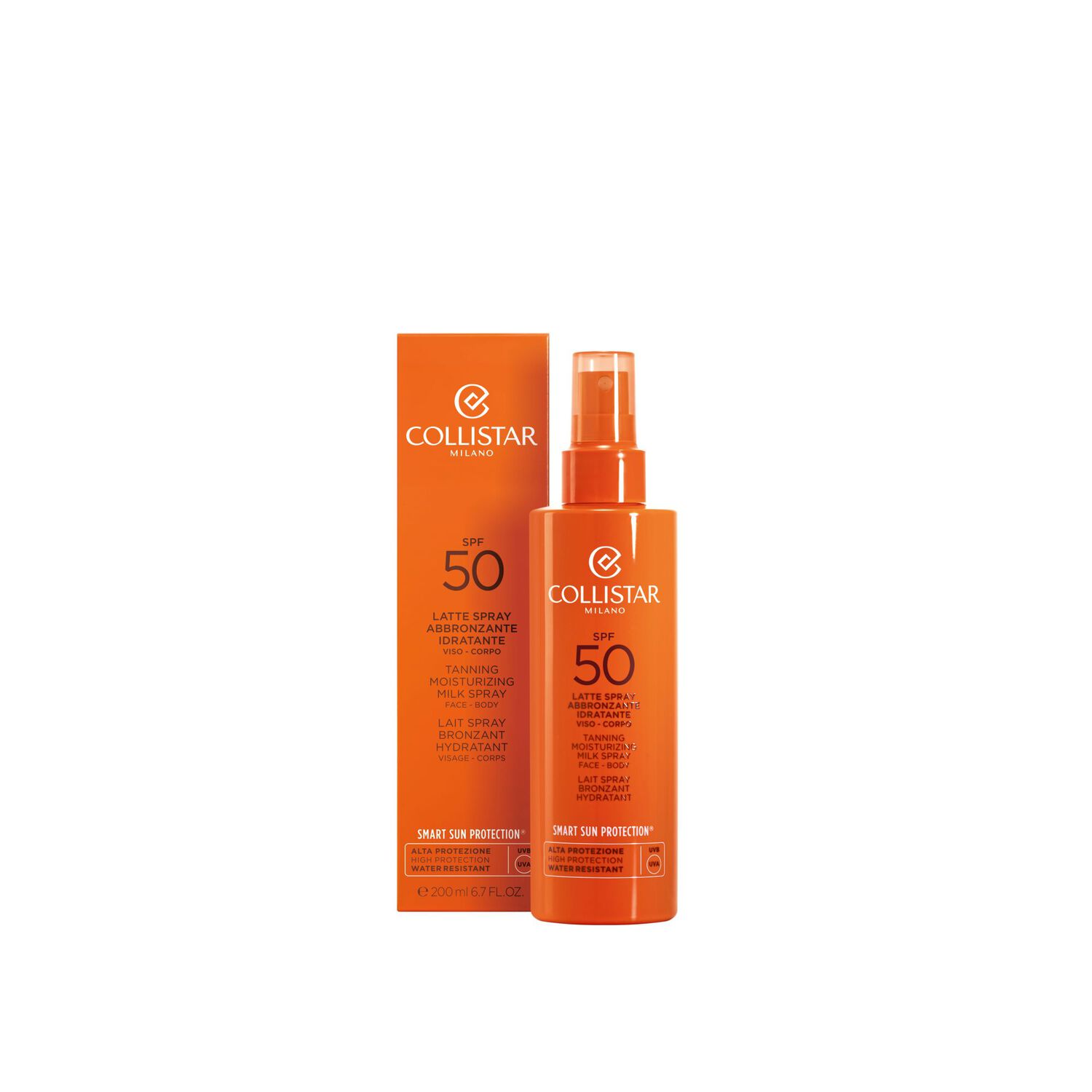 Solaire - Lait Spray Bronzant Hydratant SPF 50 Visage et corps 200 ml