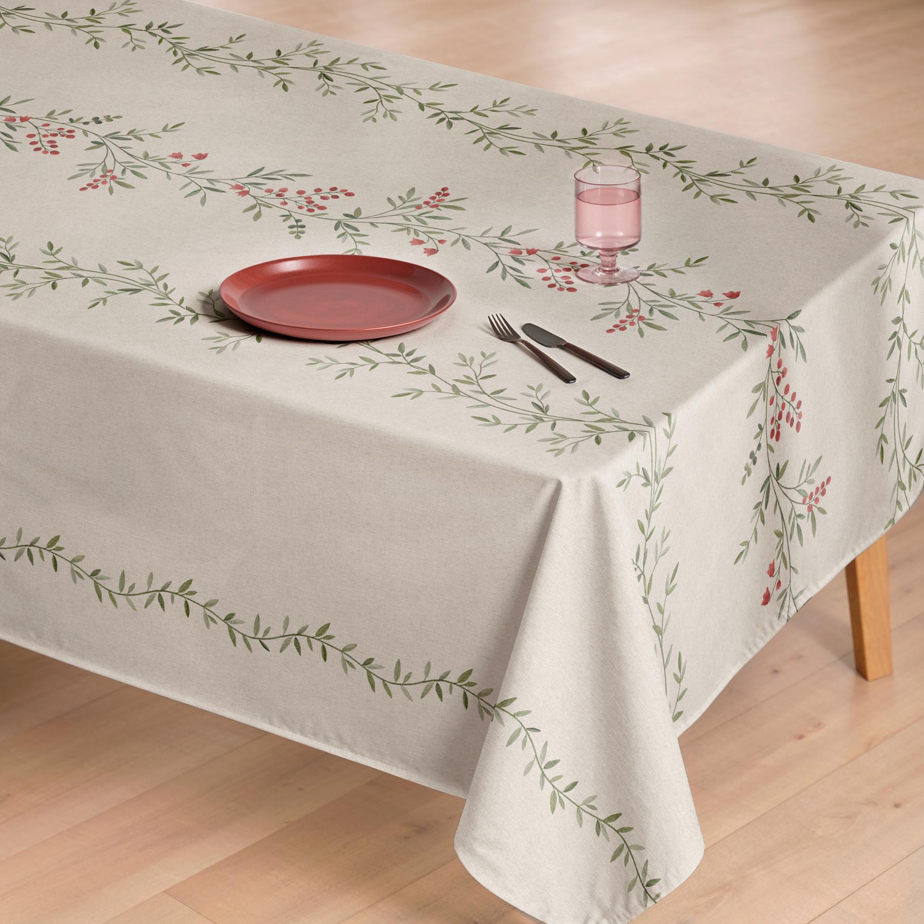 Nappe anti-taches SENDA VERT - en 100 % coton