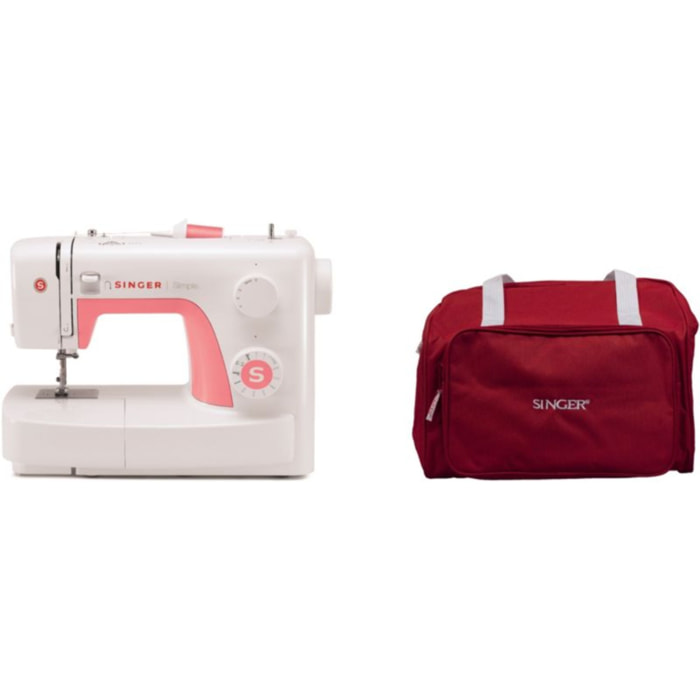 Machine à coudre SINGER MC Simple 3210 + Sac rouge