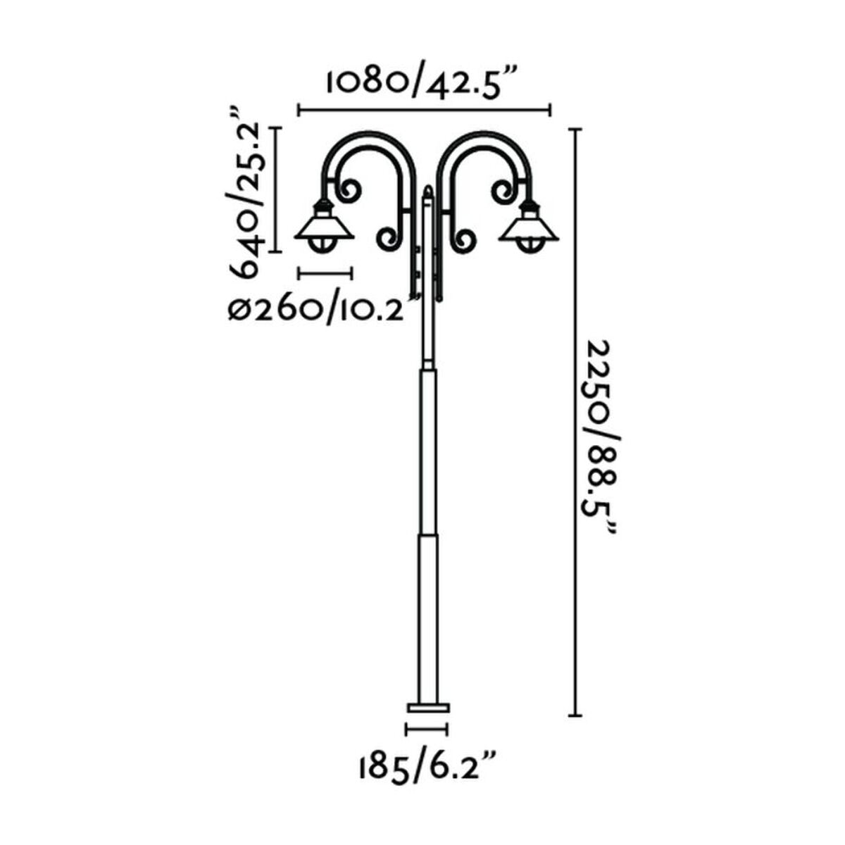 NÁUTICA Lampadaire rouille 2L
