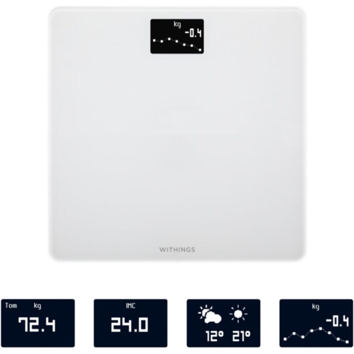 Pèse personne connecté WITHINGS Body Blanc