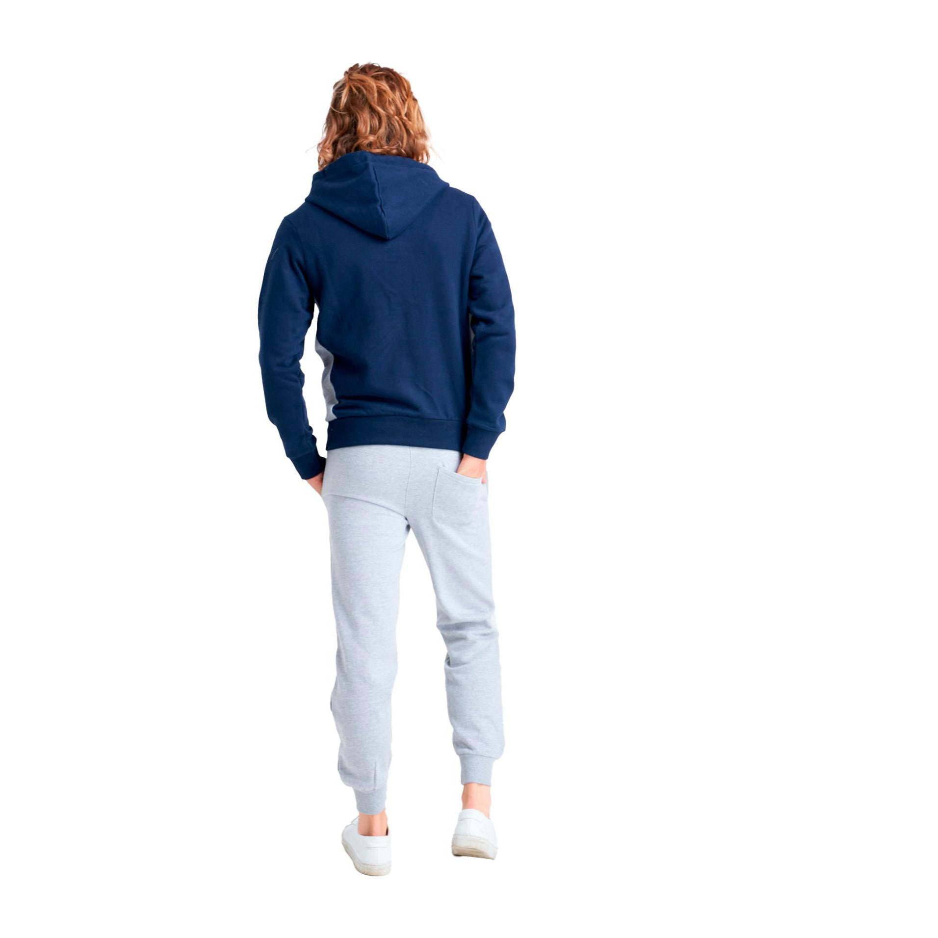 Tuta uomo con cappuccio e zip College Ash