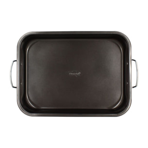 Plat rôtisserie avec grille en acier carbone 43,5 x 29cm AMANDINE