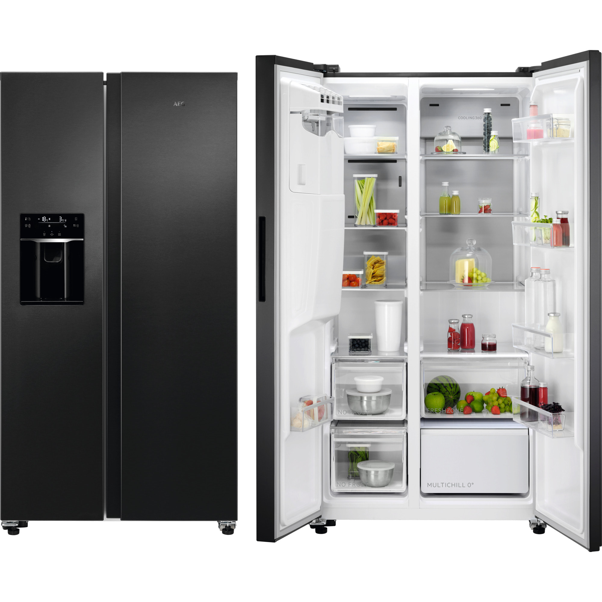 AEG Frigorífico americano de libre instalación Serie 9000 MultiChill de 177 cm ORX9V351DB | Reacondicionado