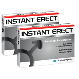 NUTRI EXPERT - Instant Erect - Améliore l'érection - Agit en 30 minutes ! Stimule le désir et soutient la vigueur - Actif innovant EnoSTIM - Résultats prouvés - Vegan - Lot de 2 produits