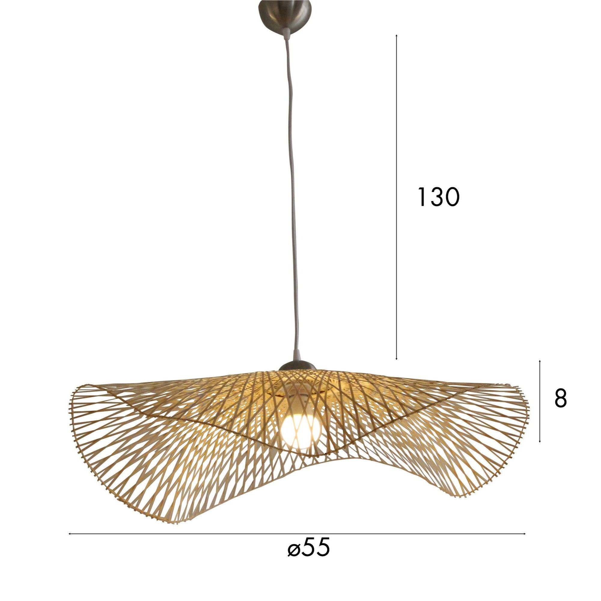 Suspension en bambou tressé 75cm CARAVELLE