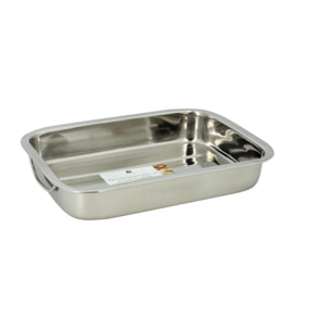 Plat à four rectangulaire en inox avec poignées 30x21cm HARRY