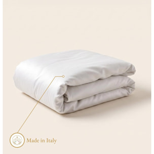 Sacco copripiumino in raso di cotone - Bianco
