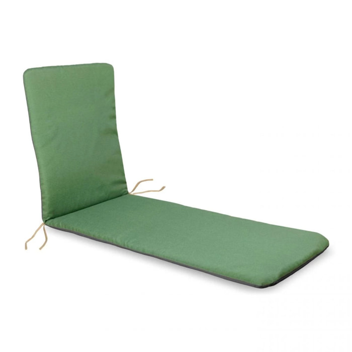 Cojín reversible de tumbona Verde - Gris