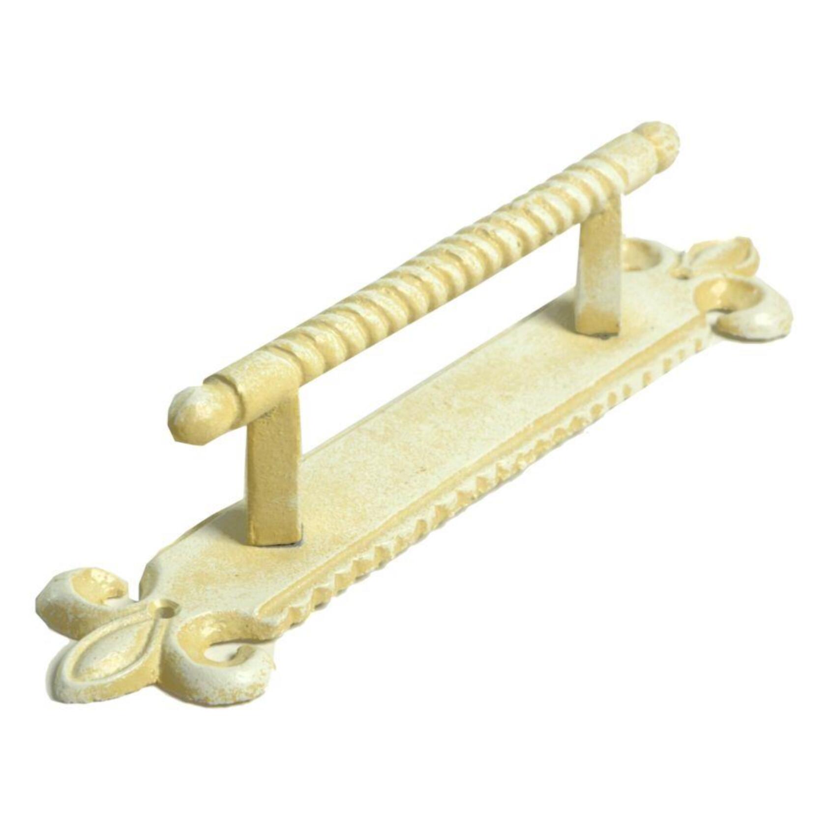 Maniglia in ghisa Giglio crema alta cm6x5,5h27