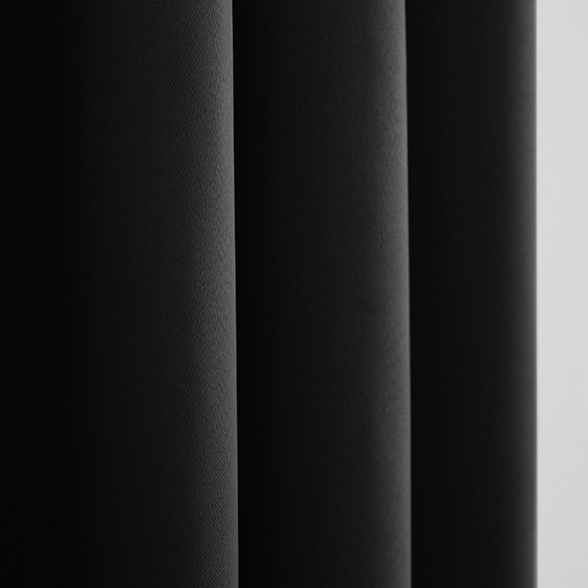 Rideau occultant thermique noir 140 x 260 cm